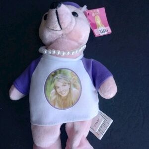 Britney Spears 2000 Y2K Collectible Pink T-Shirt Wearing Collectible Bear Plush